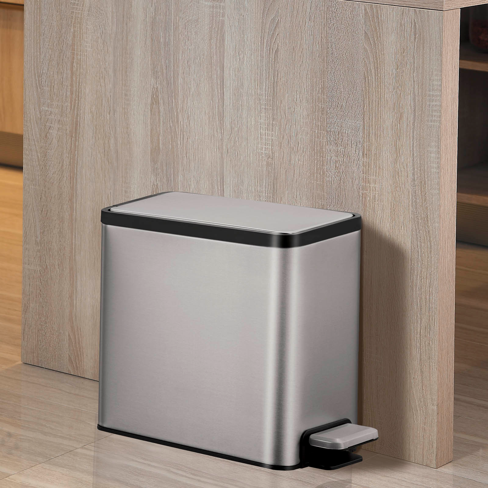 OoNA Double Liner Recycling Step Bin Metallic 9138 ECOCASA 3+3L OBSESSION
