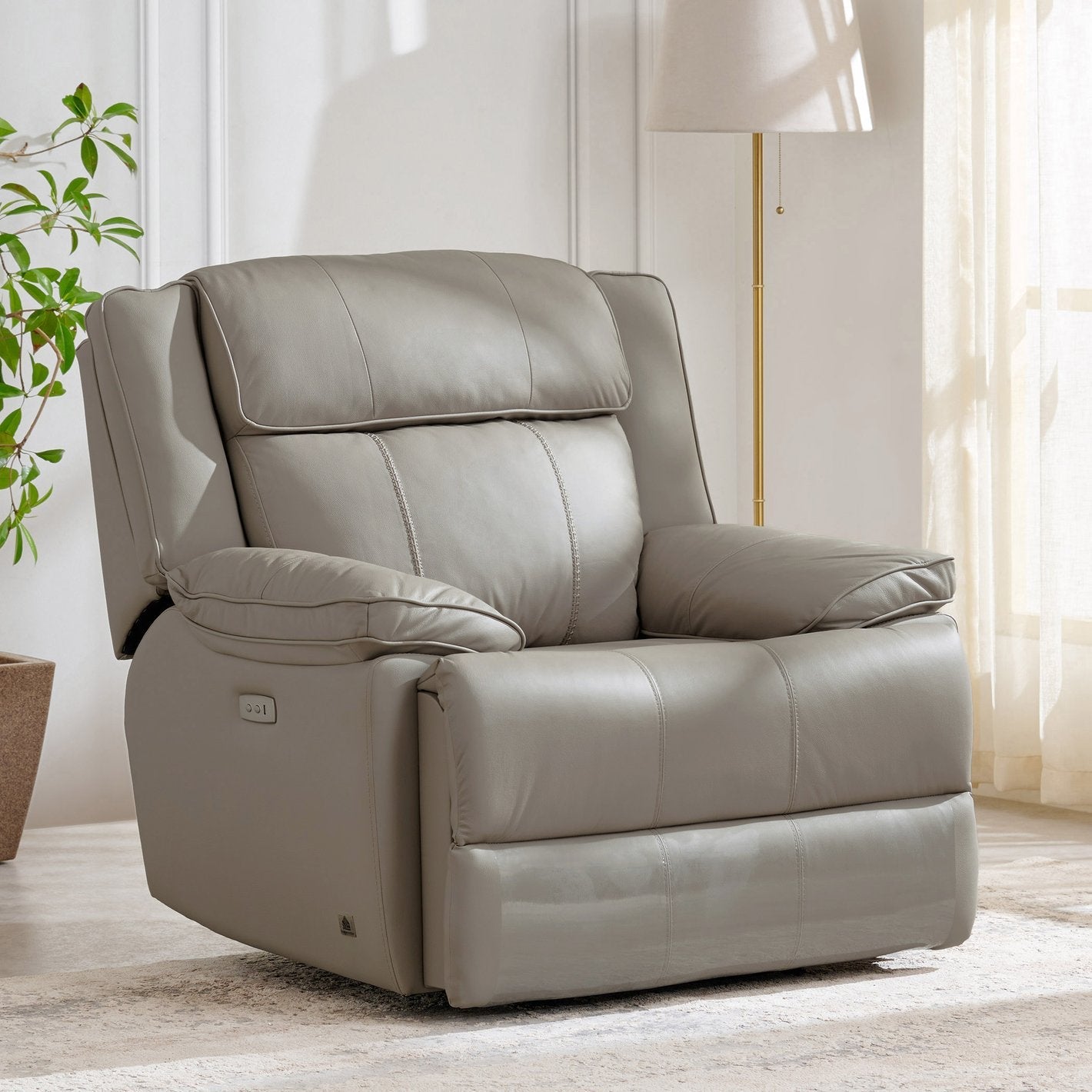 ARENA SINGLE SEATER MOTOR RECLINER KING(9701) HALF LEATHER ARENA