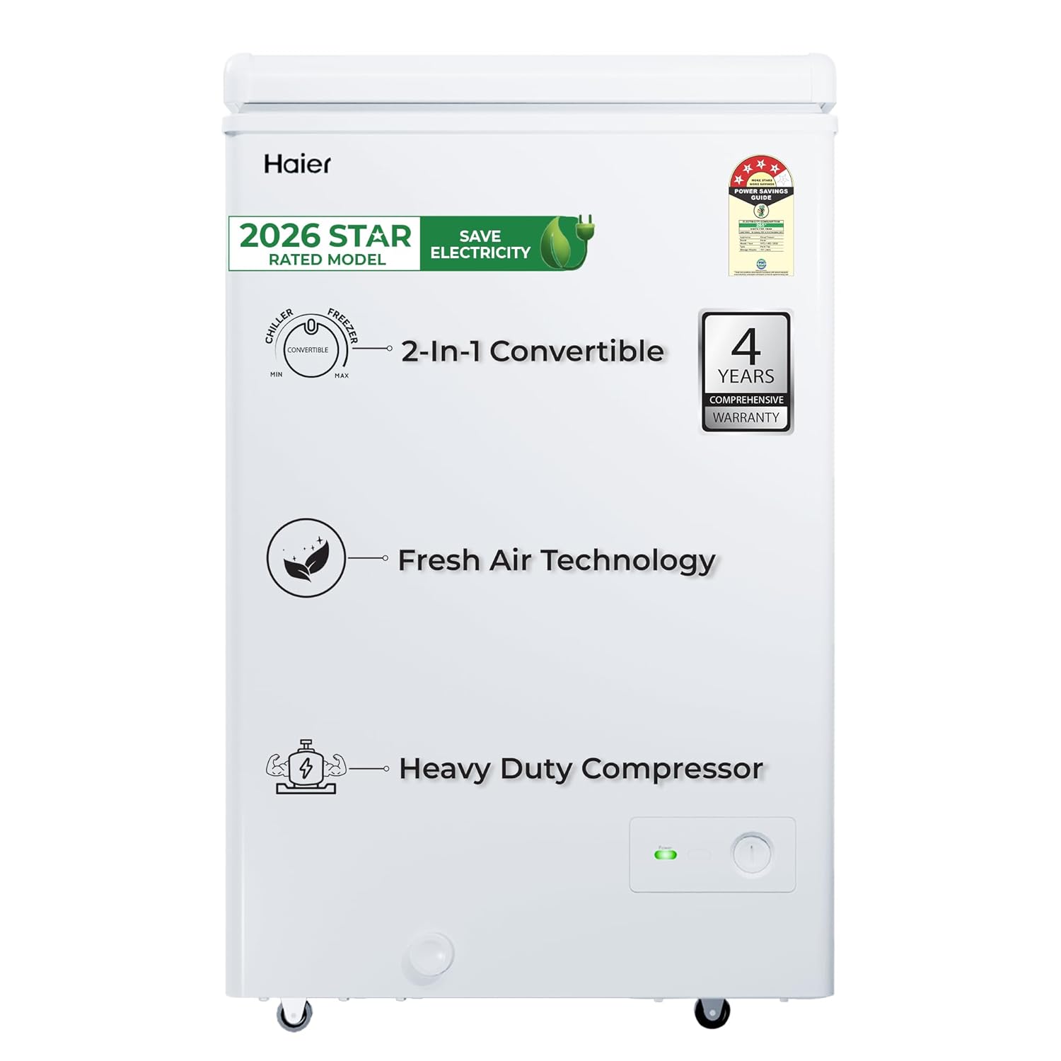 HAIER DEEP FREEZER HFC-145SPW4 145 LTRS HAIER