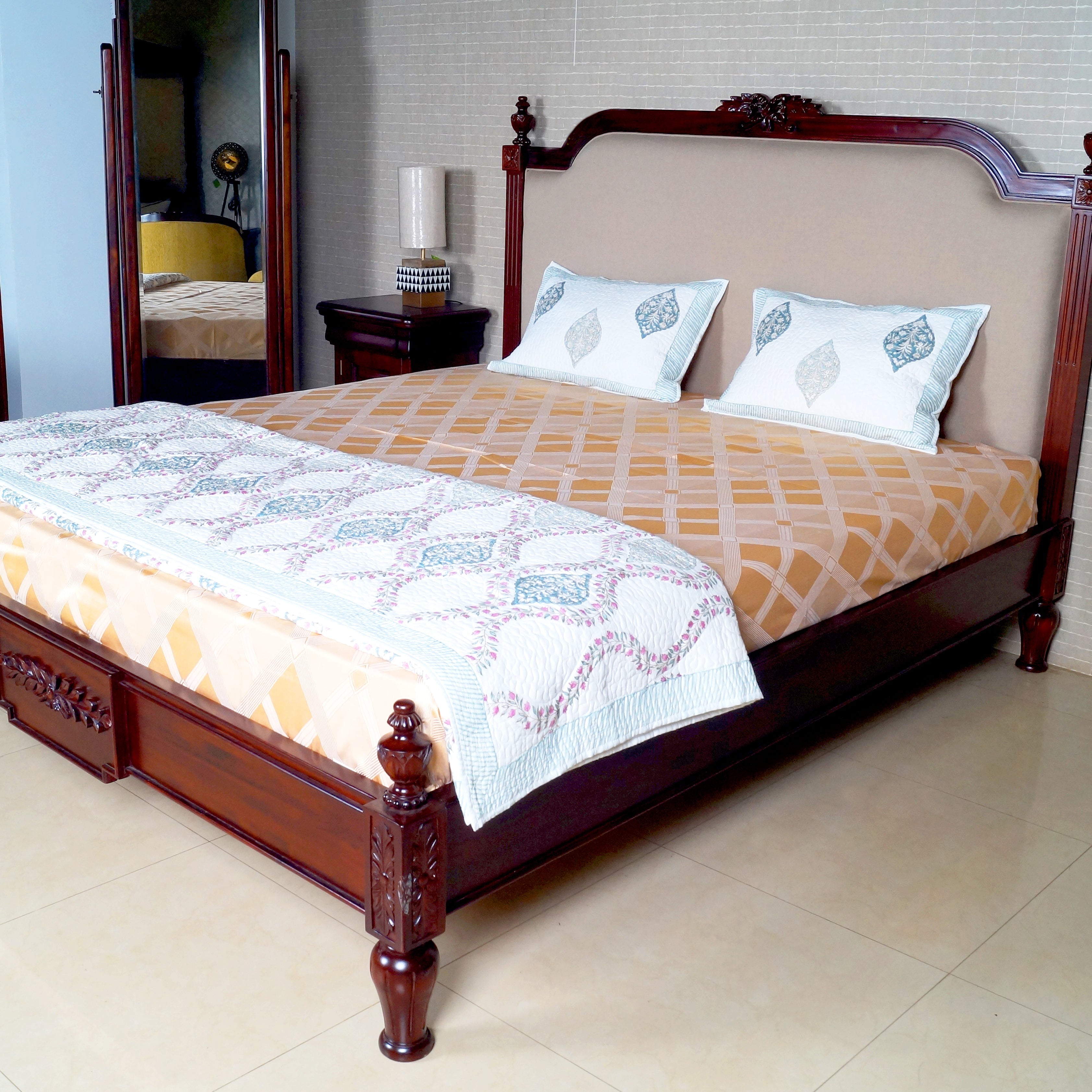 OONA Quilted Bed Cover 3 Pc Elysian OONA