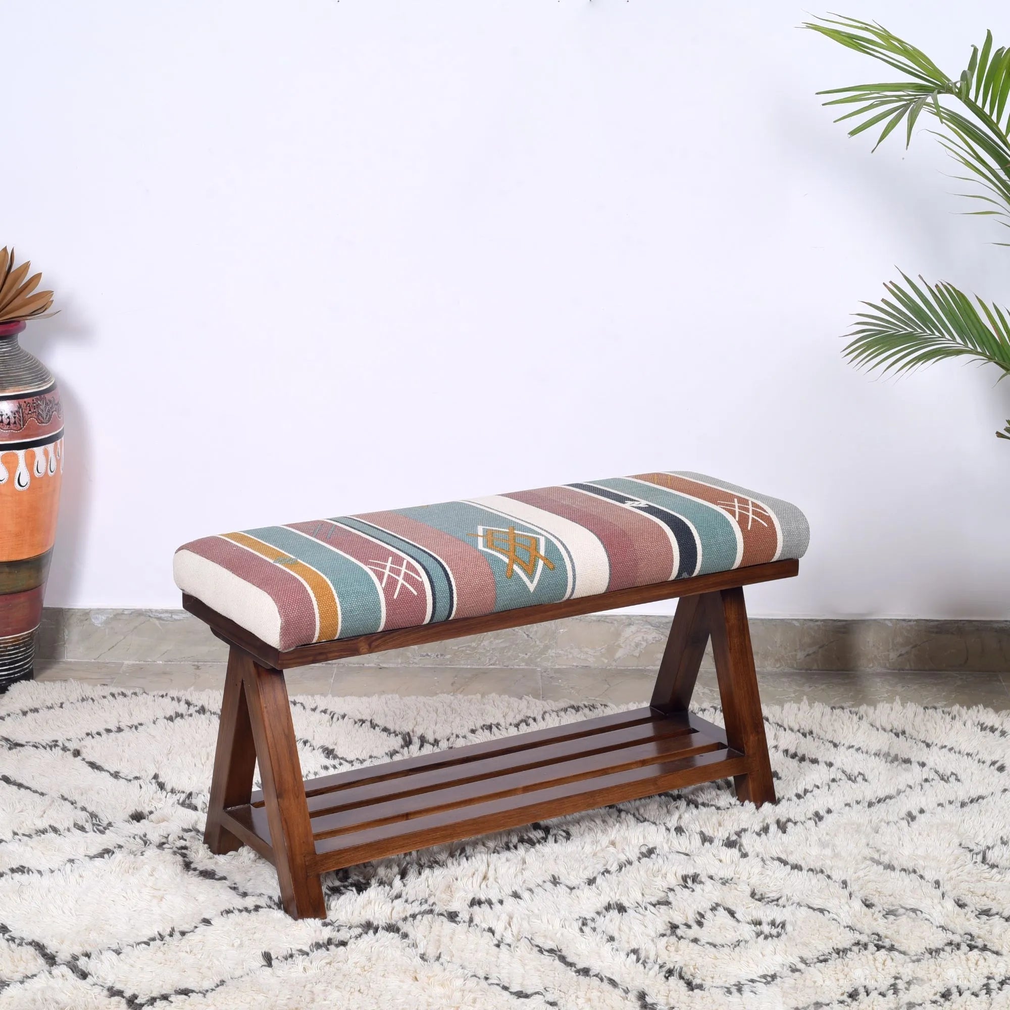 OoNA Bench Teakwood SOKA Walnut Finish AAC300912 ARENA