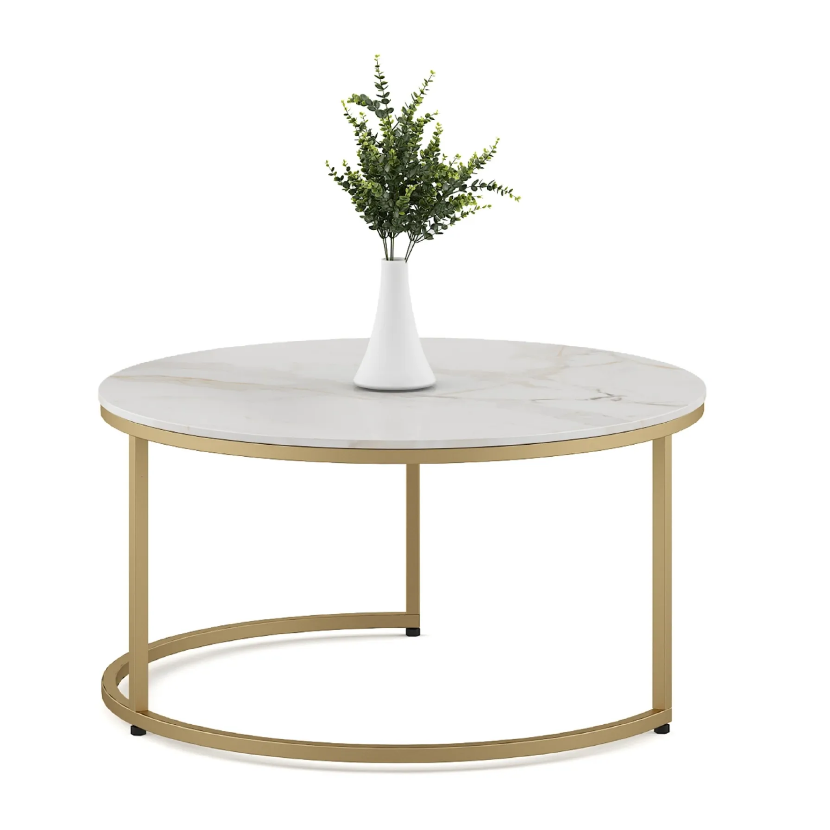 SW CENTER TABLE LISA LARGE WITH CEREMIC TOP & METAL STRUCTURE SPACEWOOD