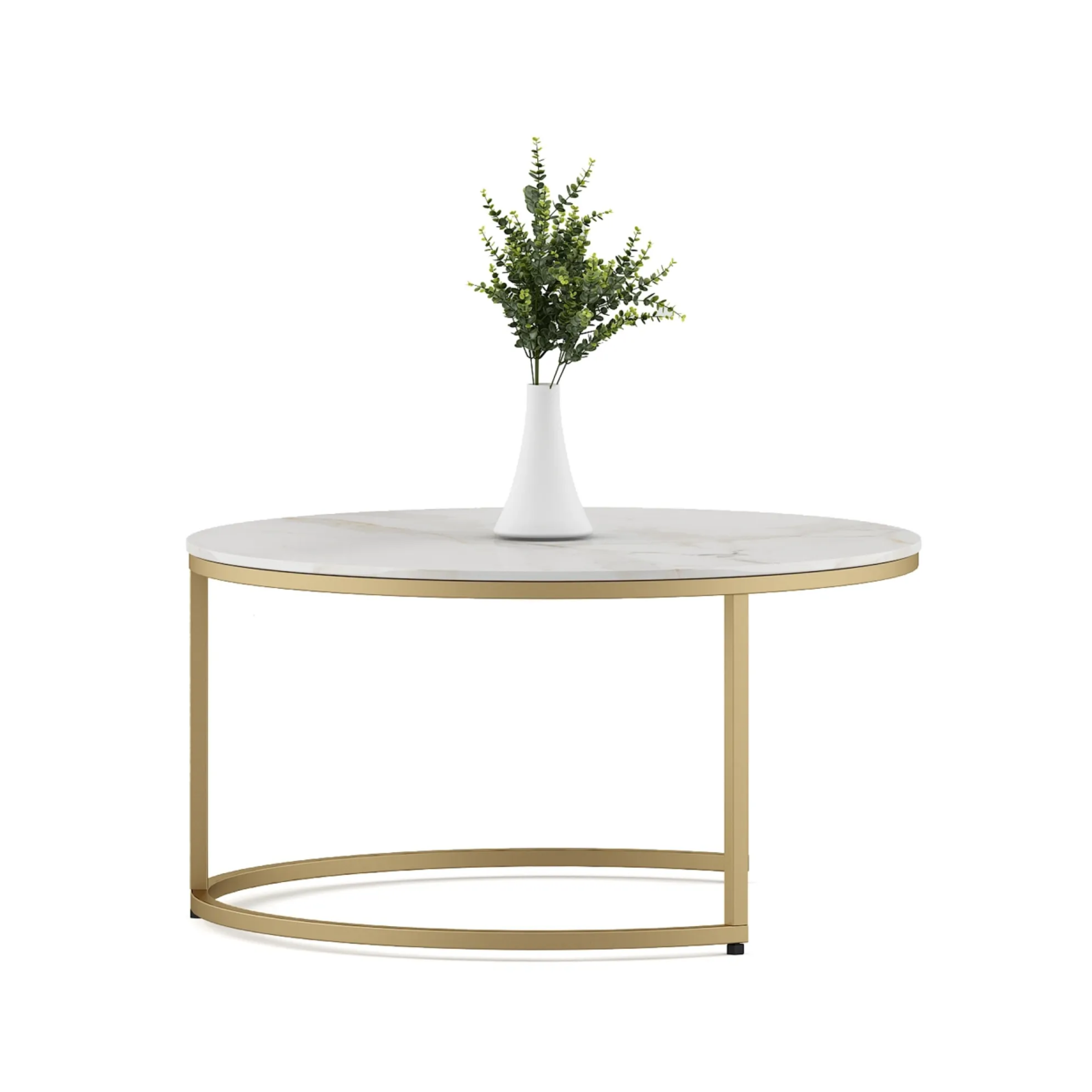 SW CENTER TABLE LISA LARGE WITH CEREMIC TOP & METAL STRUCTURE SPACEWOOD