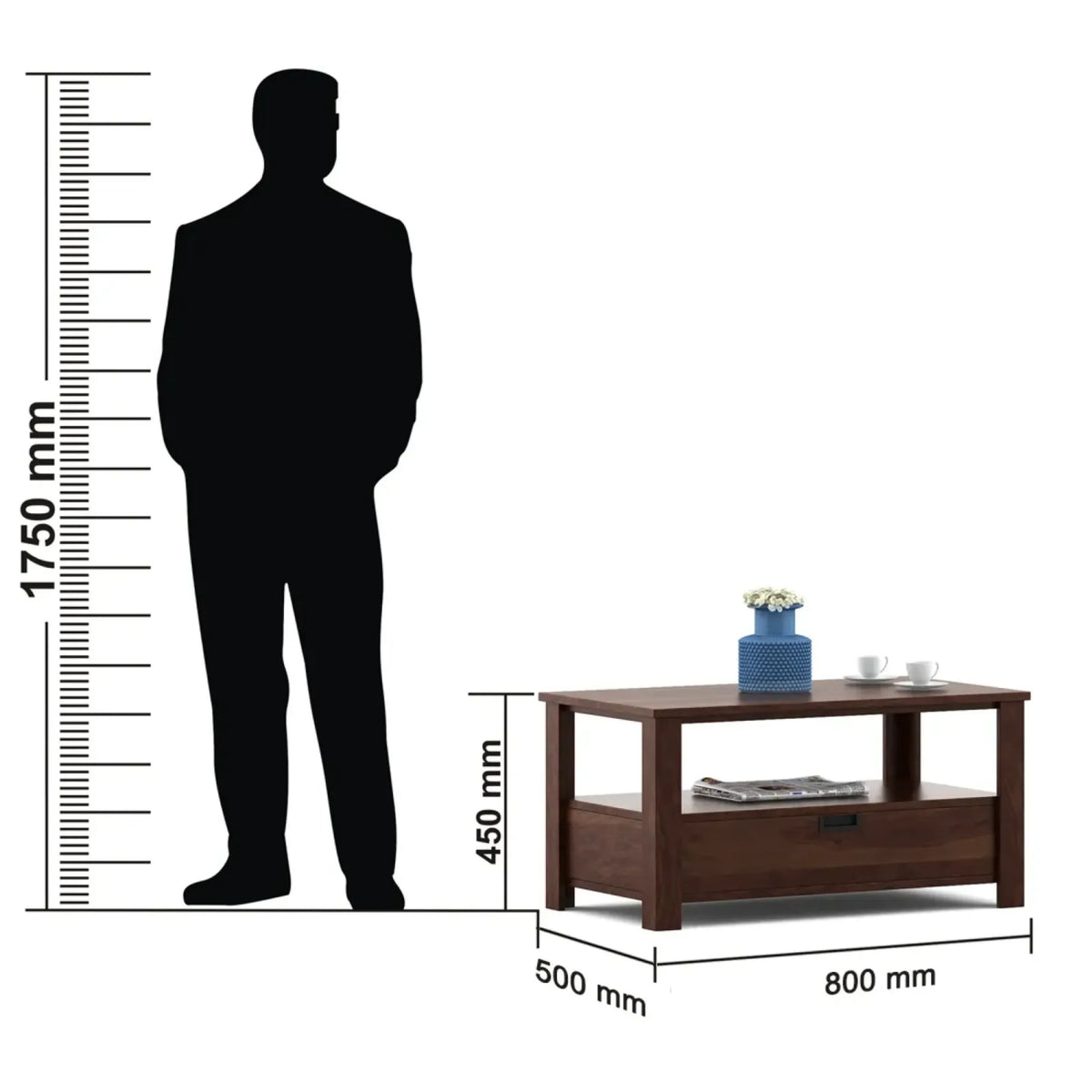 Spacewood Coffee Table Woodland Sheesham Finish SPACEWOOD