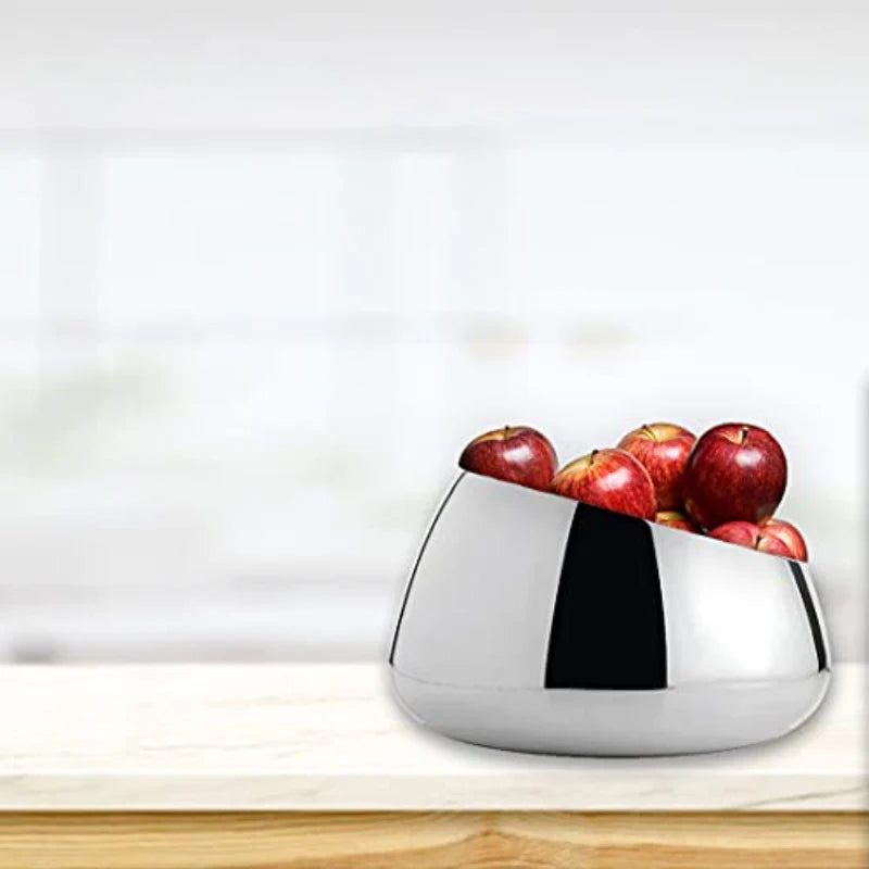 FnS Ample Stainless Steel Decorative Fruit Basket ( Small) FNS