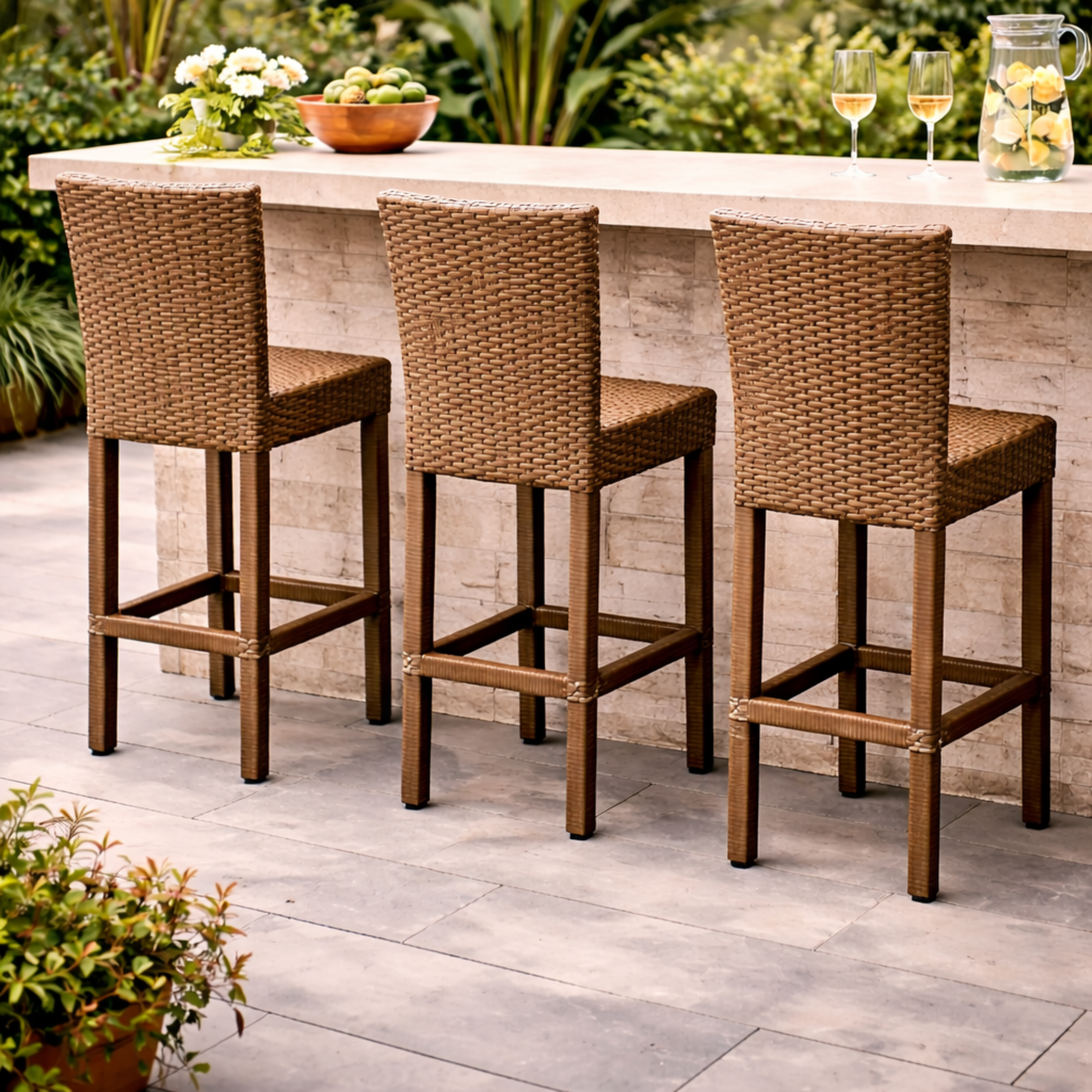 Arena Outdoor Bar Chair Golden Pe Black ARENA