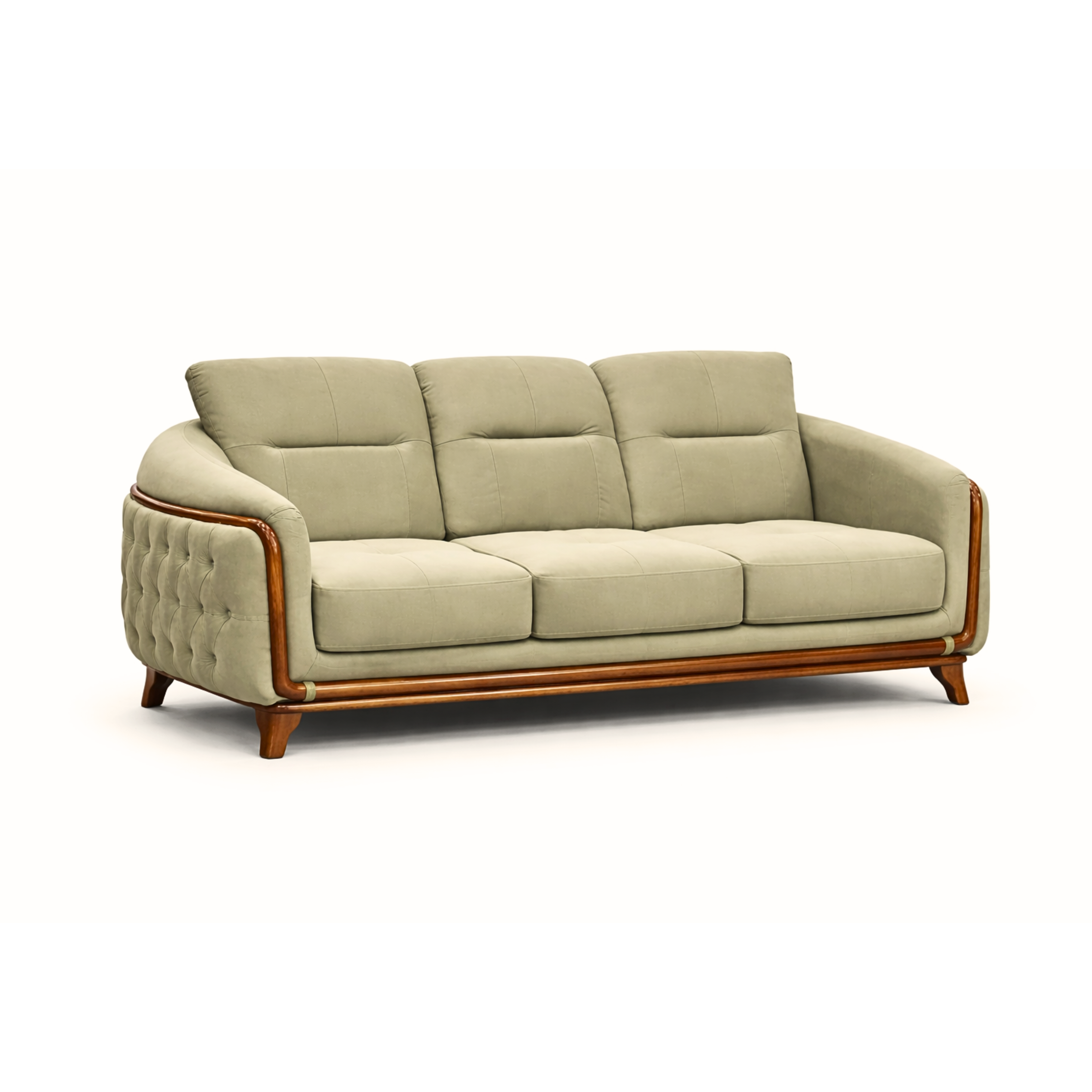OONA Ford 3-Piece Sofa Set (3+2+1) – Dark Green OoNA