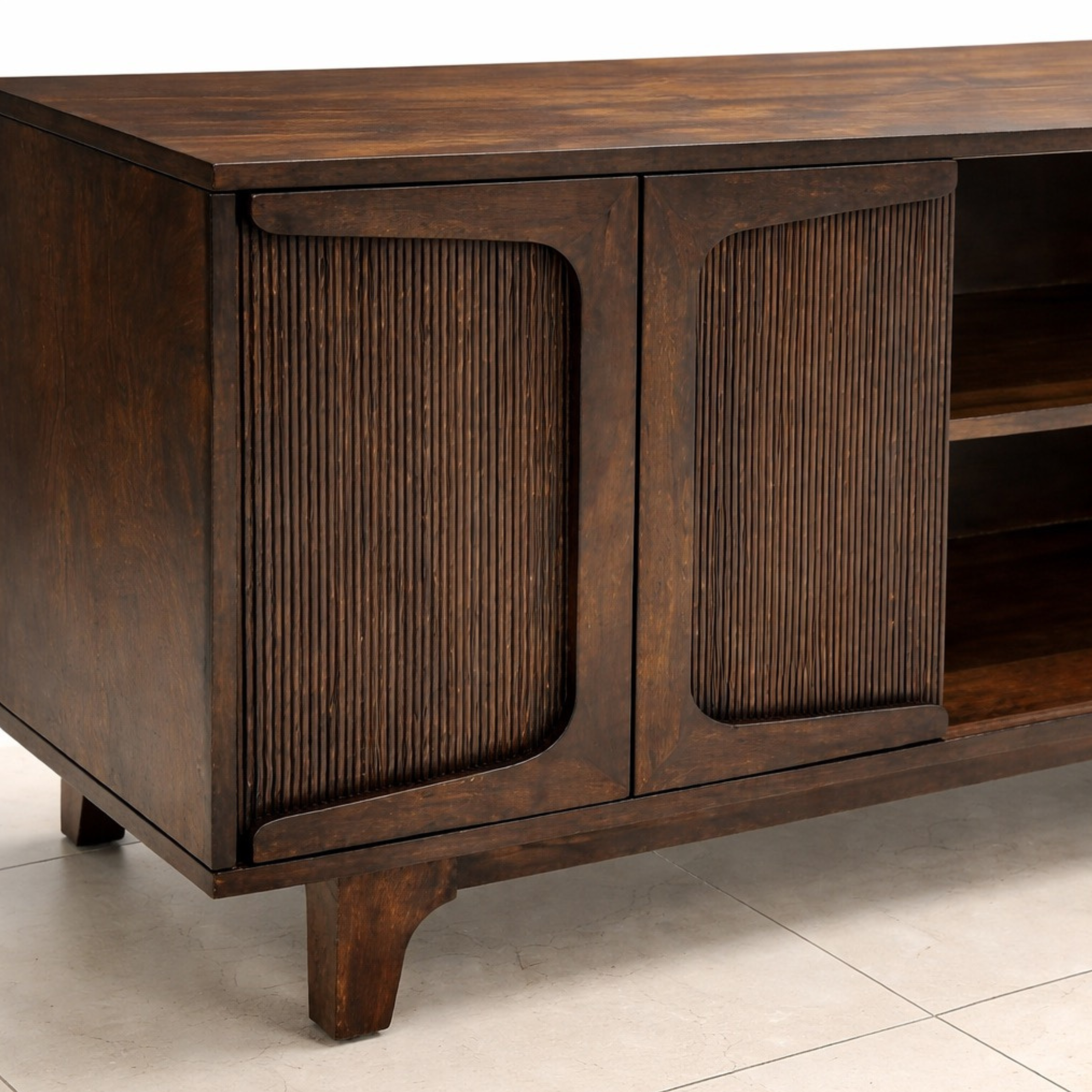 ARENA TV CABINATE 2DR 2 DWR R2286 REED WENGE BROWN ARENA