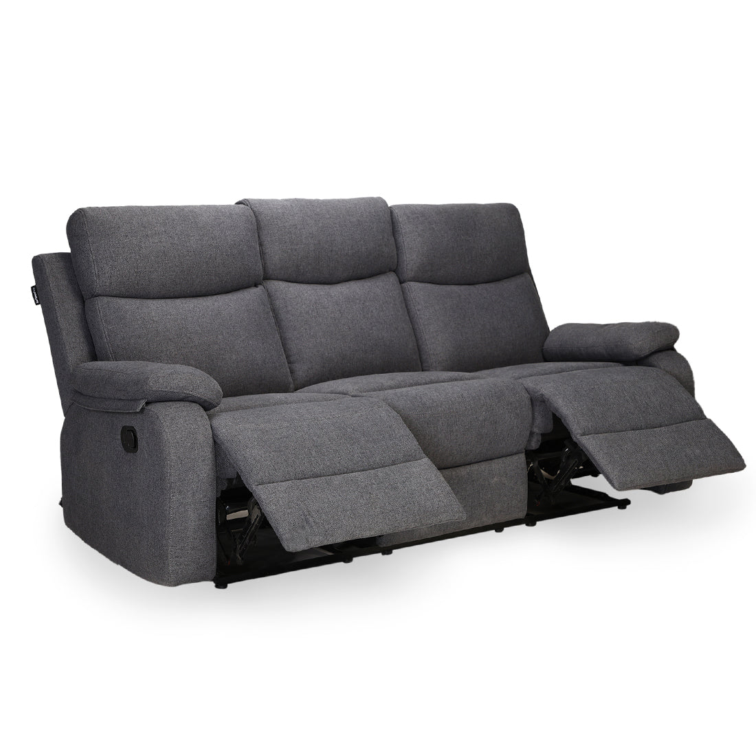 ARENA THREE SEATER RECLINER CURVE MANUAL FABRIC GREY ARENA