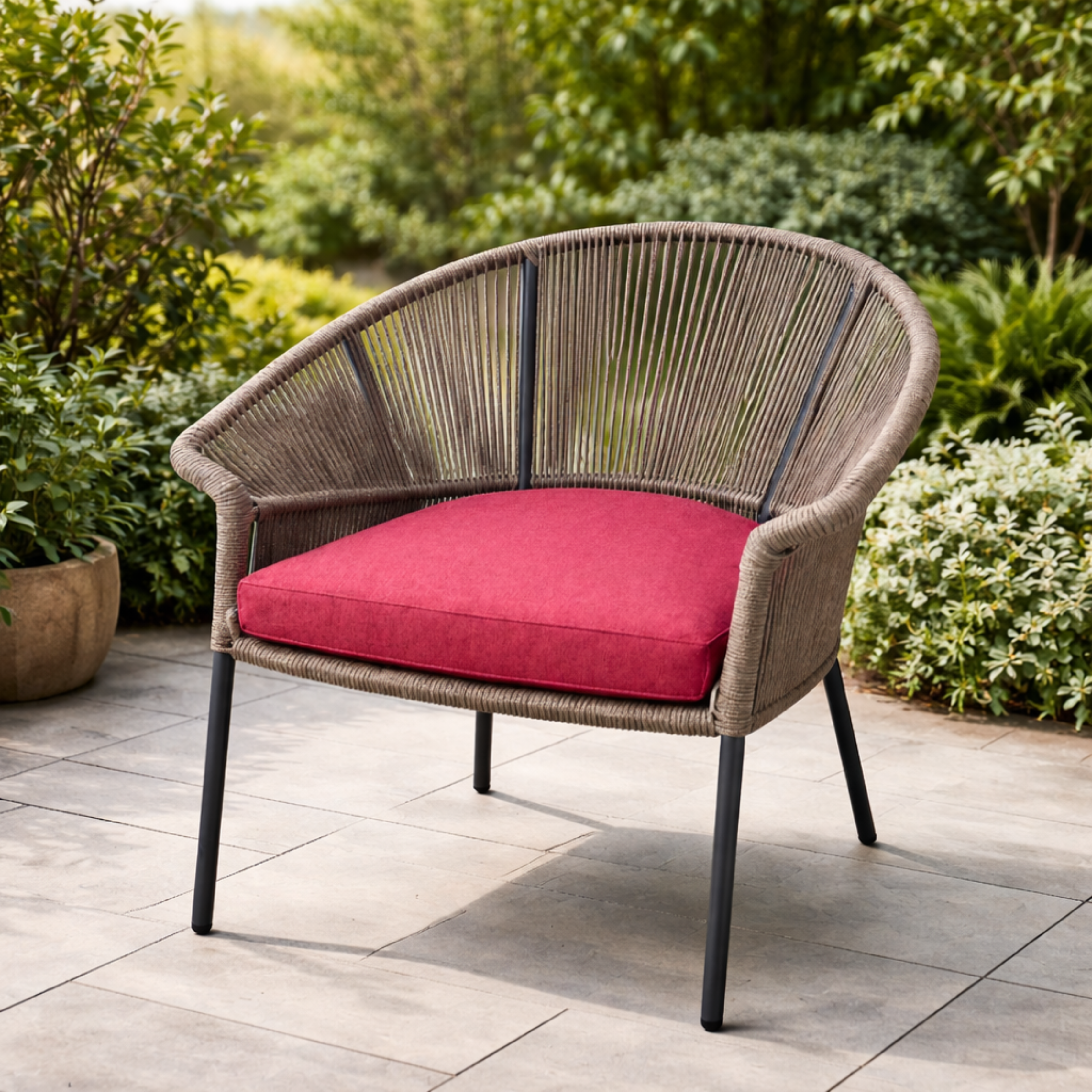 Chair Olefin Rope Agora Powdercoating Cushion Weave Craft