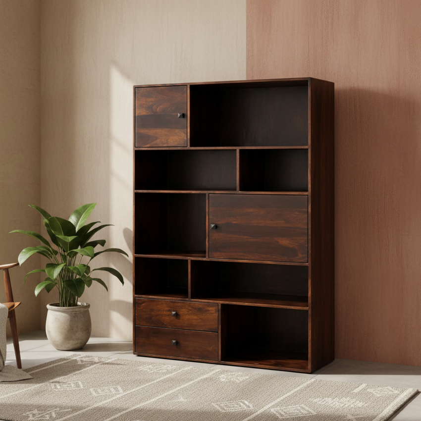 OONA DISPLAY CABINET SC-4223 HIGH CABINET MOUNT FINISH 95X42X19 OONA