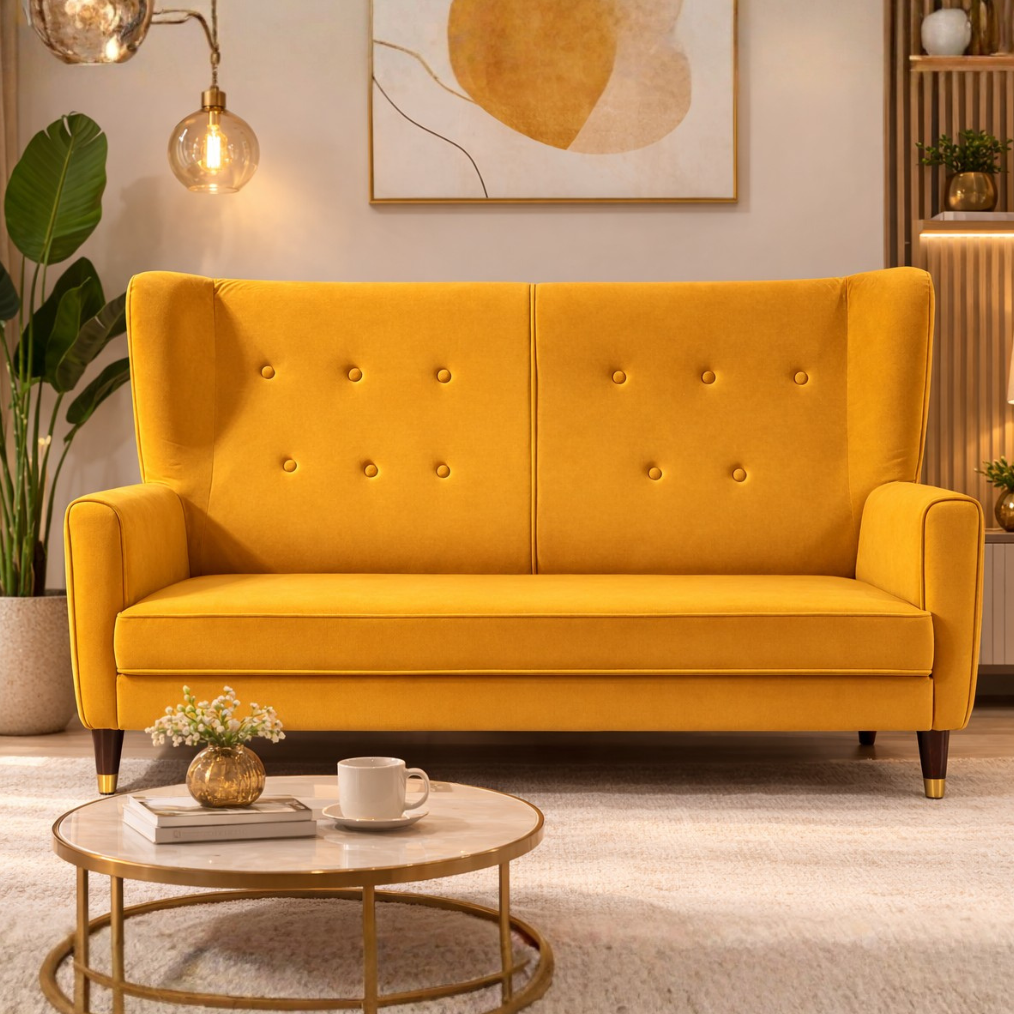 ARENA LOVE SEAT MARIGOLD MUSTARD ARENA