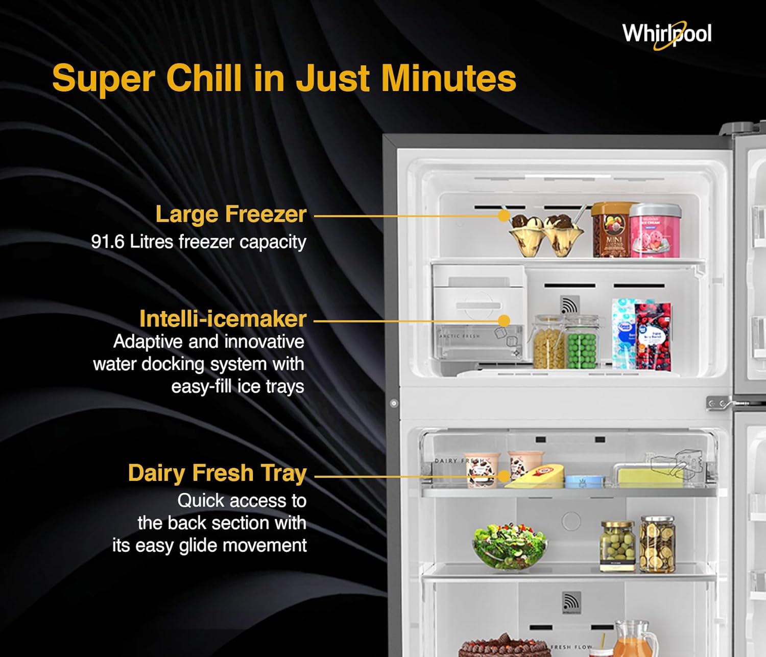 WHIRLPOOL REFRIGERATOR-FF-DD IF INV CNV 515 (2S) ALPHA STEEL-Z WHIRLPOOL