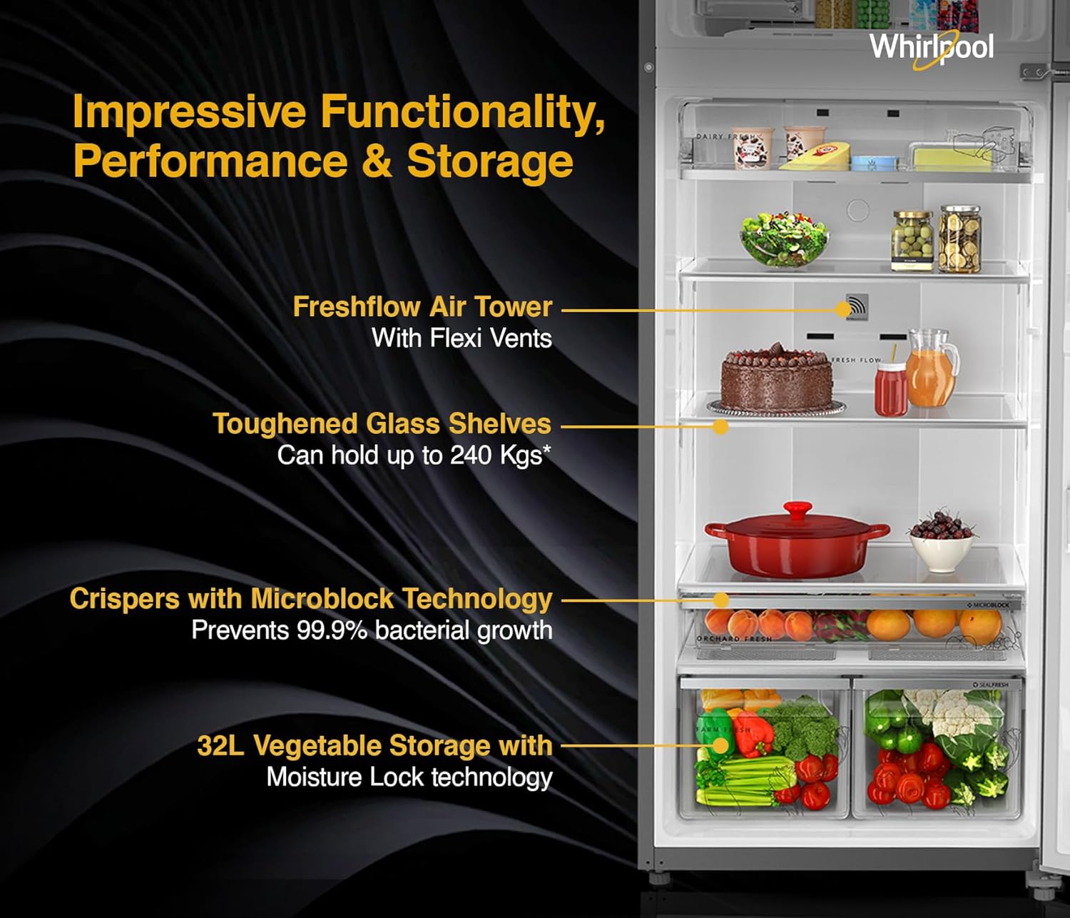 WHIRLPOOL REFRIGERATOR-FF-DD IF INV CNV 515 (2S) ALPHA STEEL-Z WHIRLPOOL