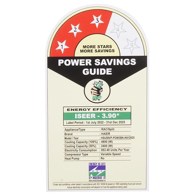 Haier 1.5 Ton Inverter Split AC – Indoor Unit (HSU50VP-POW3BN-INV) HAIER