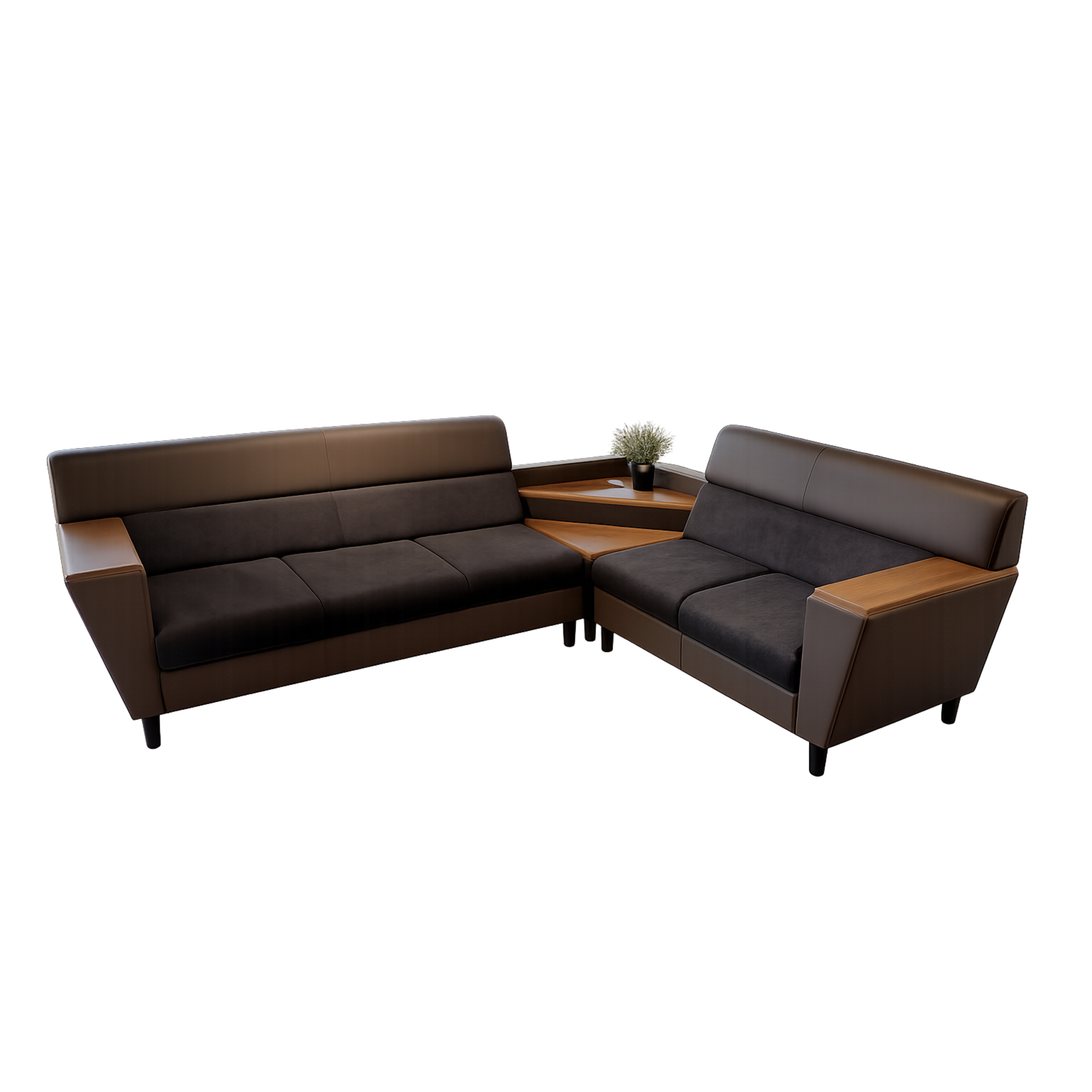 GODREJ VERTEX L SHAPE SOFA RH SLITHR PEBBL+DK GREY GODREJ