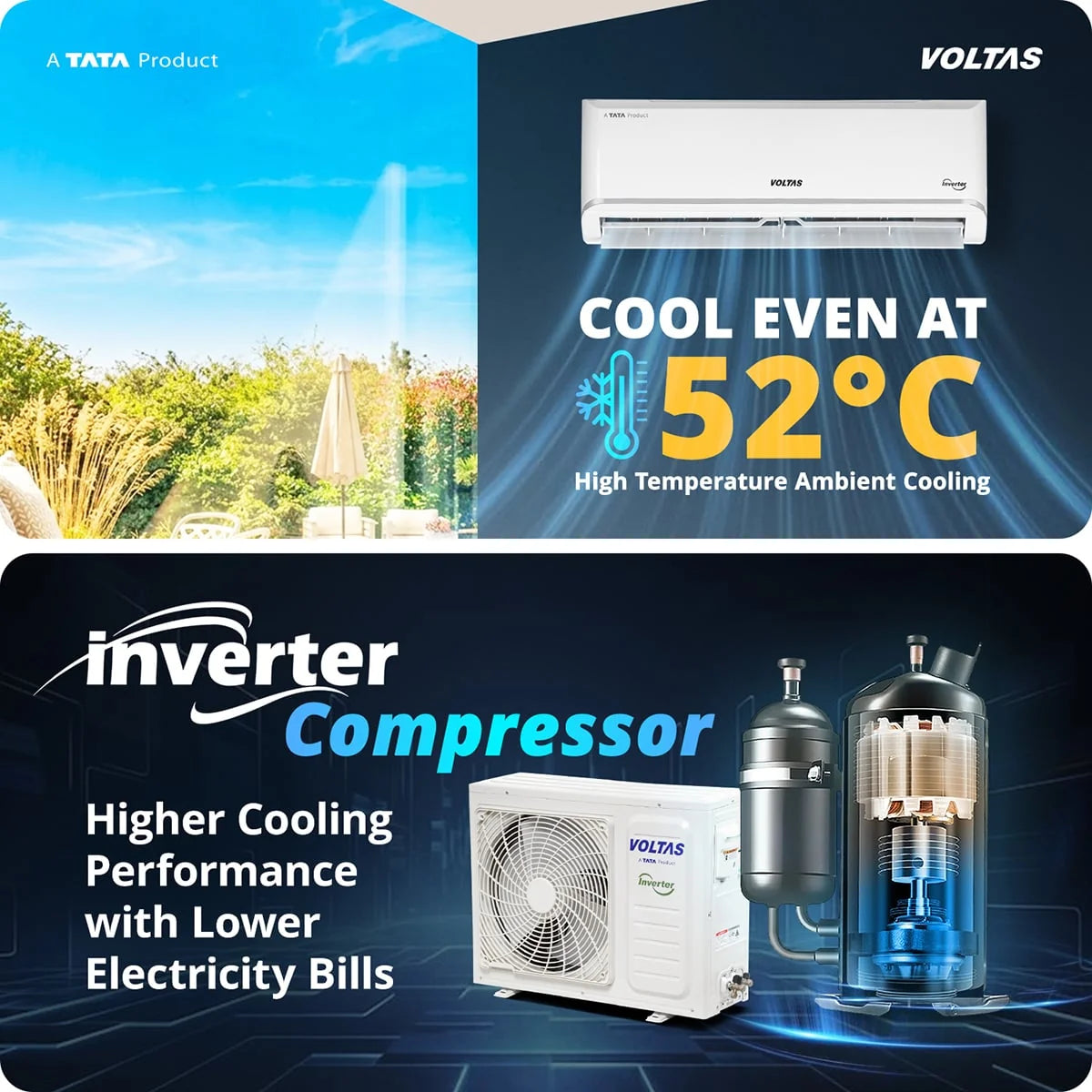 VOLTAS AC-INDOOR UNIT SAC 183INV VECTRA ZEN SILVER INVERTER 1.5 VOLTAS