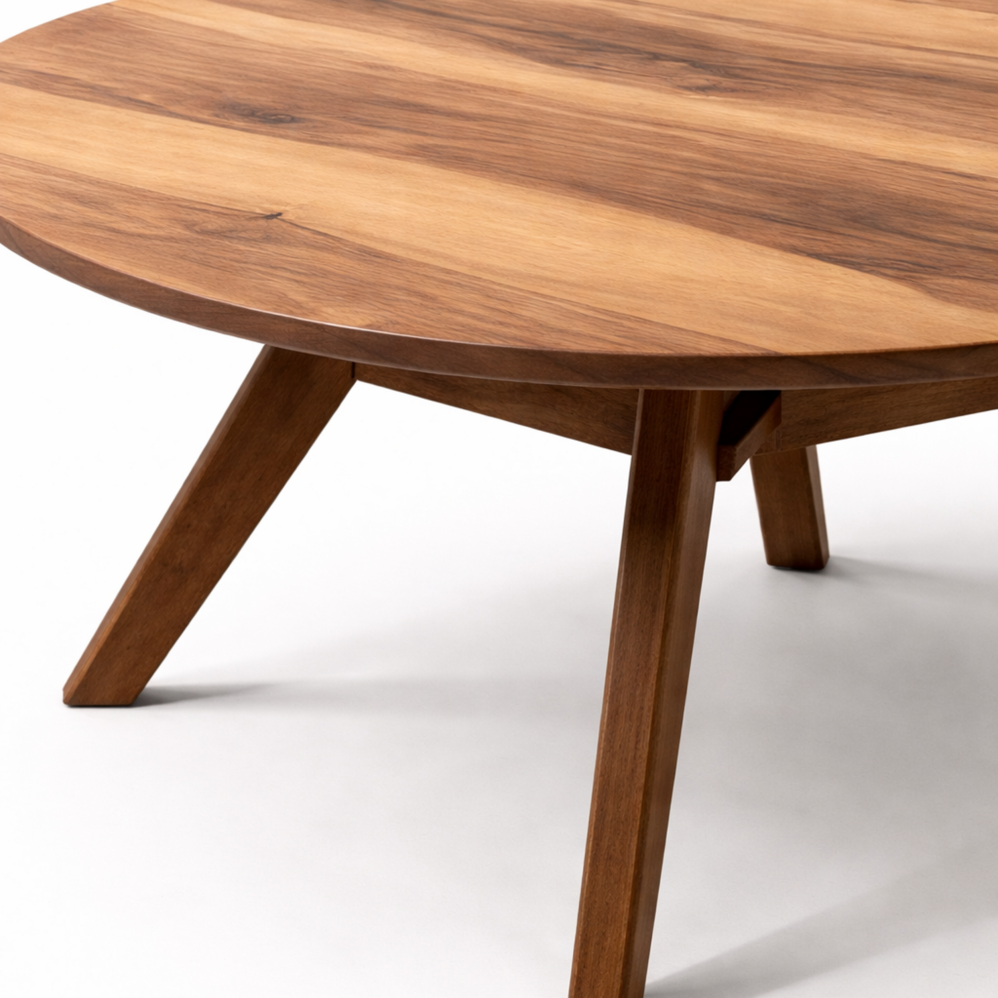 ARENA Round Coffee Table XACH Sheesham Top Walnut Legs ARENA