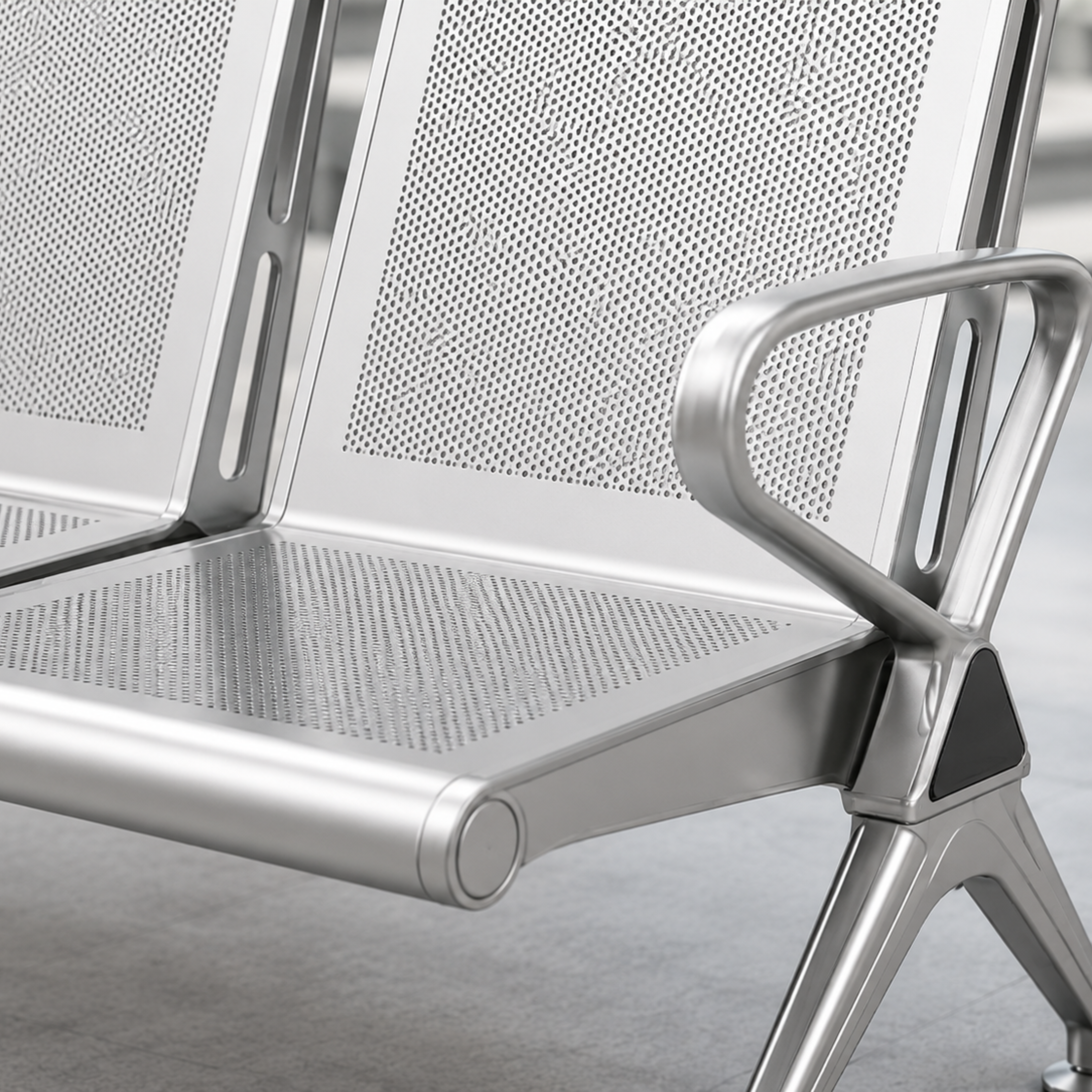 Arena 3 Seater Metal Bench Ms Powder Coated ARENA