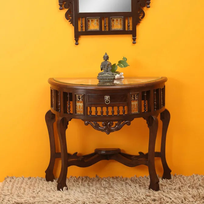 OoNA AWADH-11AA AAC290627 Teakwood Console Table OoNA