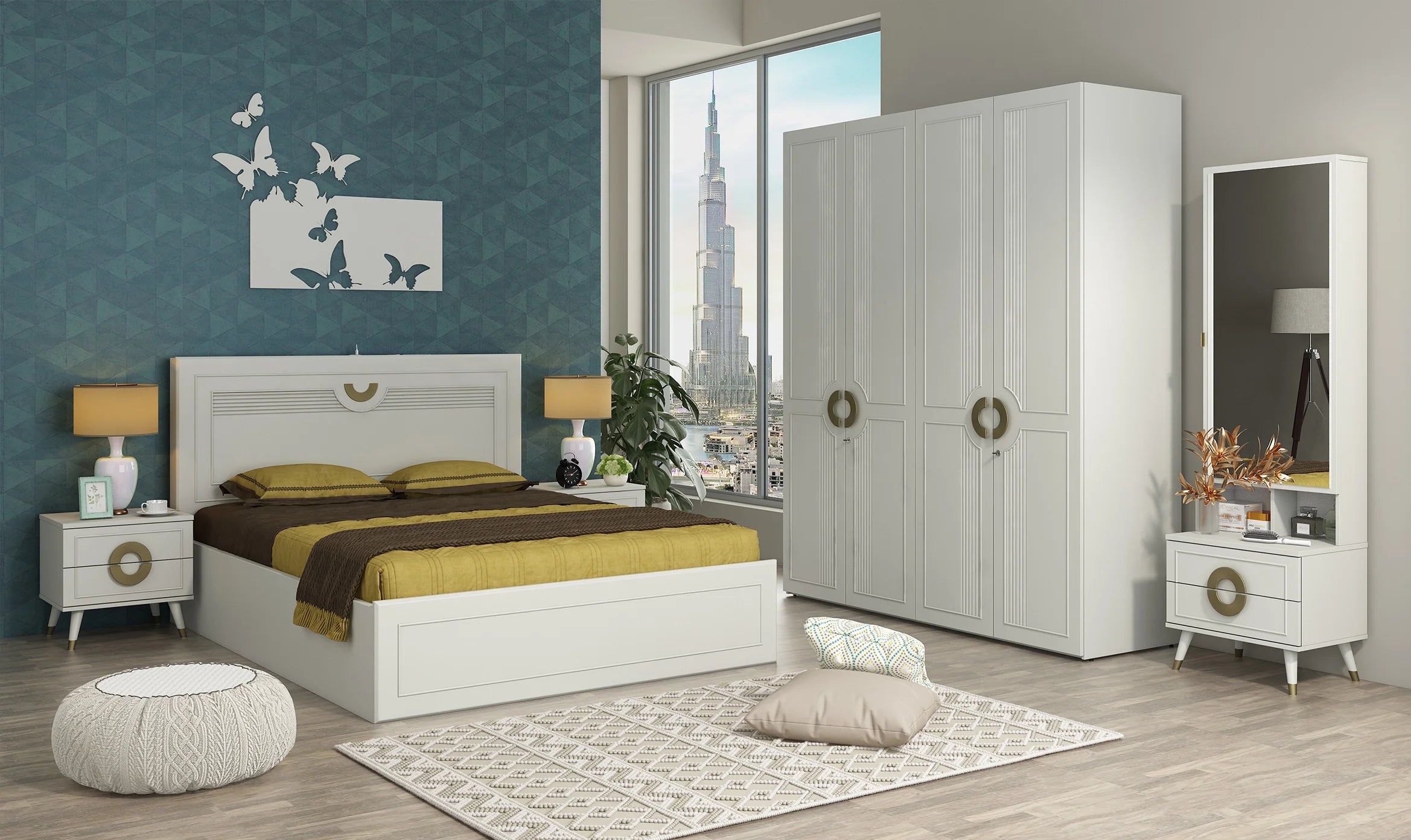 AKIRA BEDROOM SET SPACEWOOD