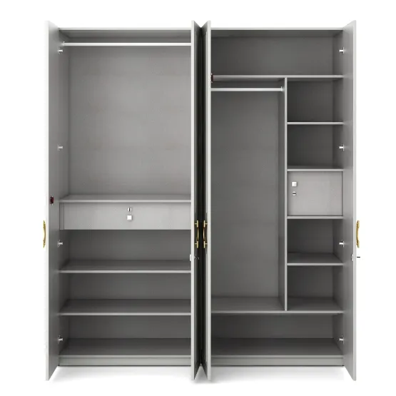 SW 4 DOOR WARDROBE AKIRA - PUMIC GREY SPACEWOOD