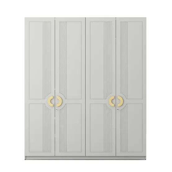 SW 4 DOOR WARDROBE AKIRA - PUMIC GREY SPACEWOOD