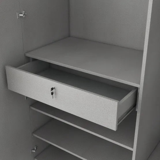 SW 4 DOOR WARDROBE AKIRA - PUMIC GREY SPACEWOOD