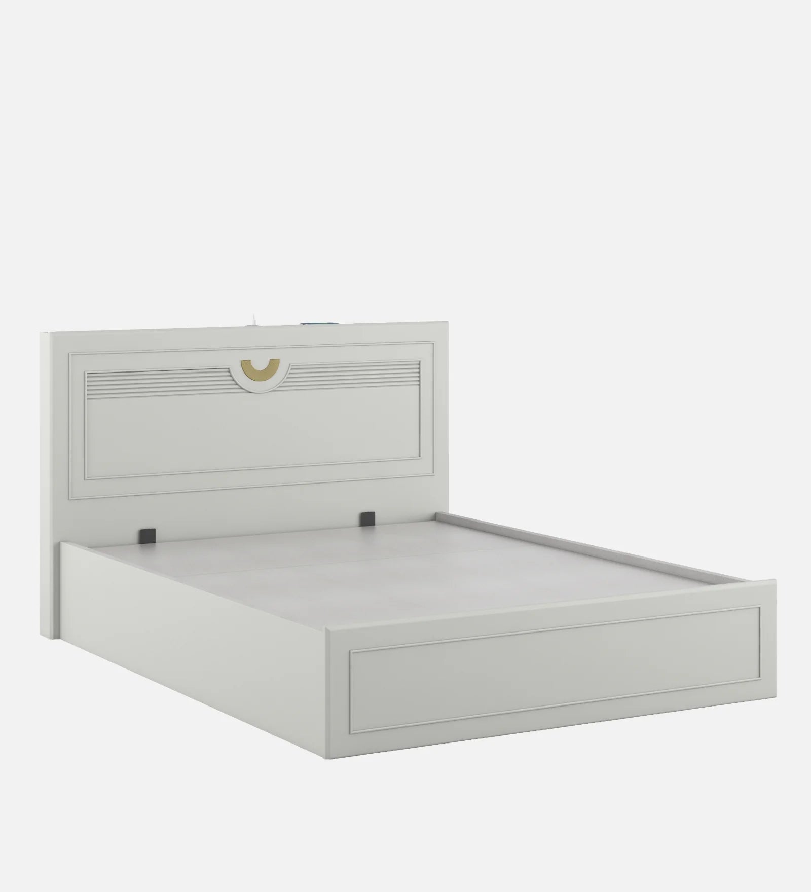 SW BED AKIRA WITH FULL LIFT ON - PUMIC GREY SPACEWOOD