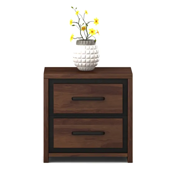 Spacewood Bedside Boston Bed Side Table In Sheesham Finish SPACEWOOD