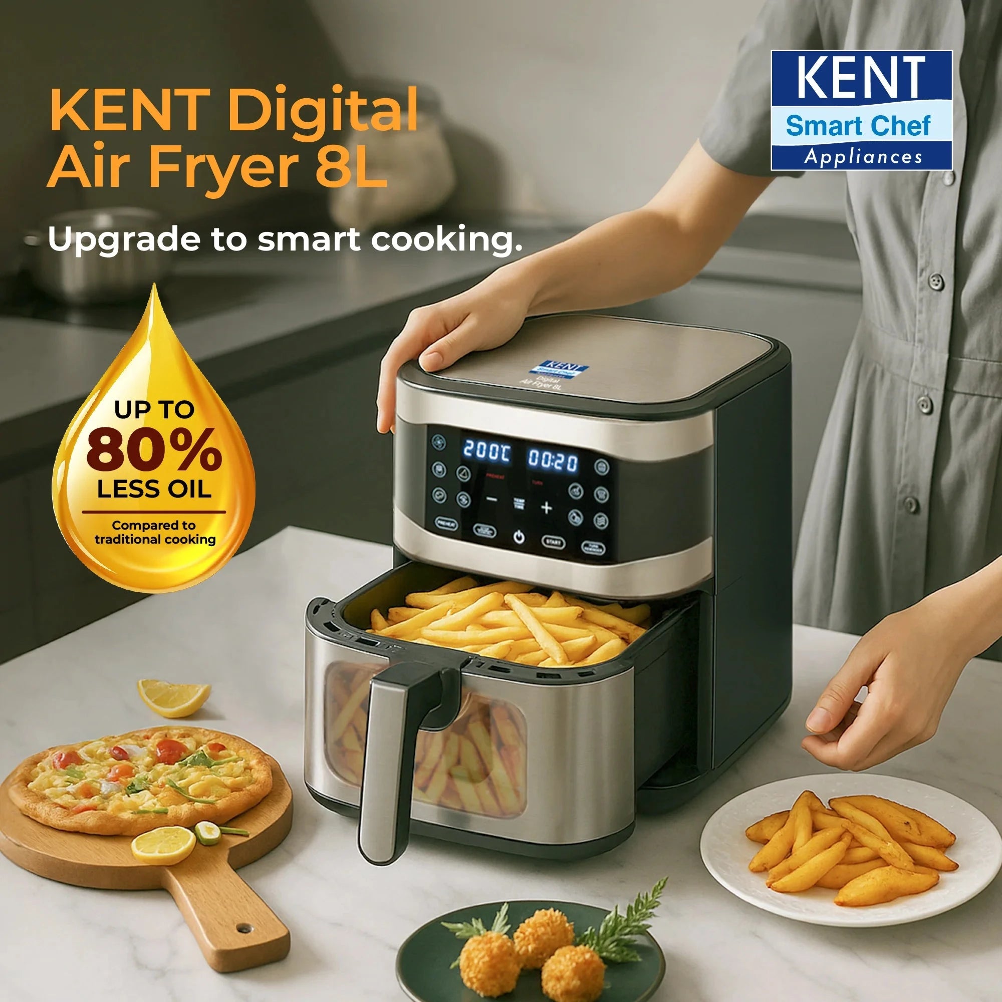 KENT AIR FRYER DIGITAL 8 LTRS 1700 W CMM Arena Retails Pvt Ltd