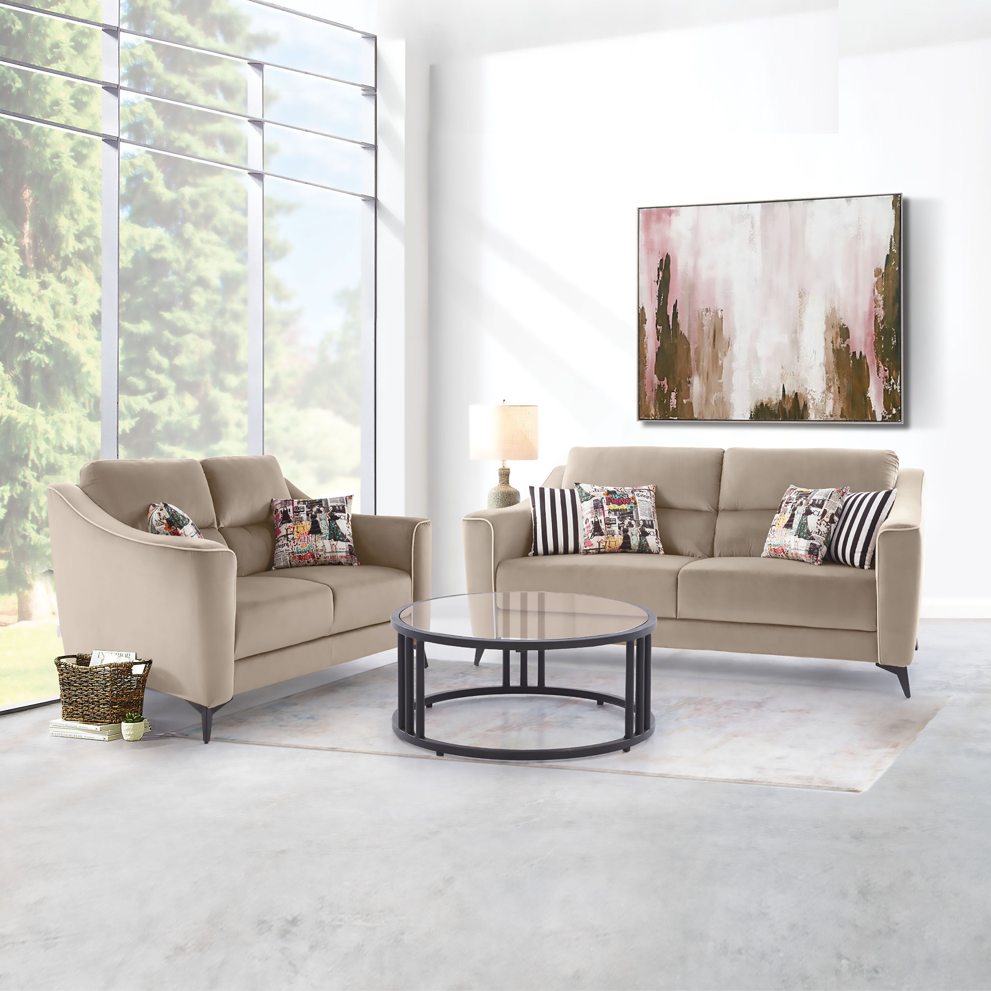 ARENA BATHRUST 2 Pc Sofa Set (3+2) Grey ARENA