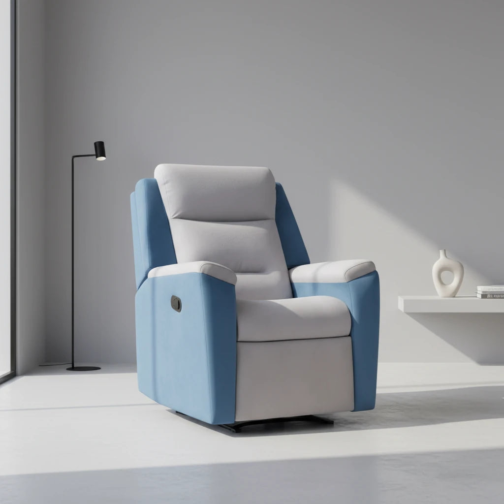 ARENA Single Manual Recliner BELLO Fabric Grey ARENA