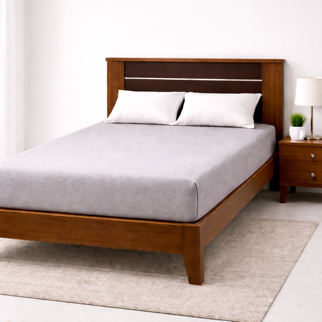 SW SINGLE BED CAMPUS RIGATO WALNUT SPACEWOOD