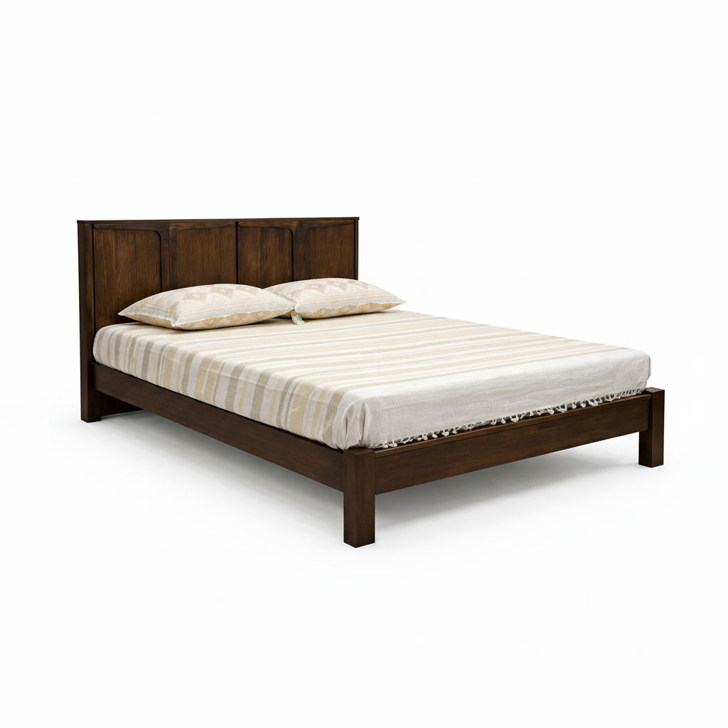 ARENA QUEEN BED R2281 REED WENGE BROWN ARENA
