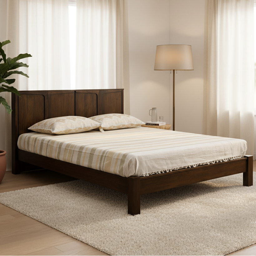 ARENA QUEEN BED R2281 REED WENGE BROWN ARENA