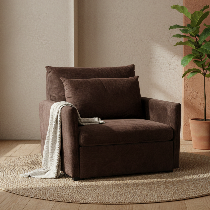 ARENA SOFA BED LAN97N4P1 BROWN 840*1020*970*440*540 ARENA