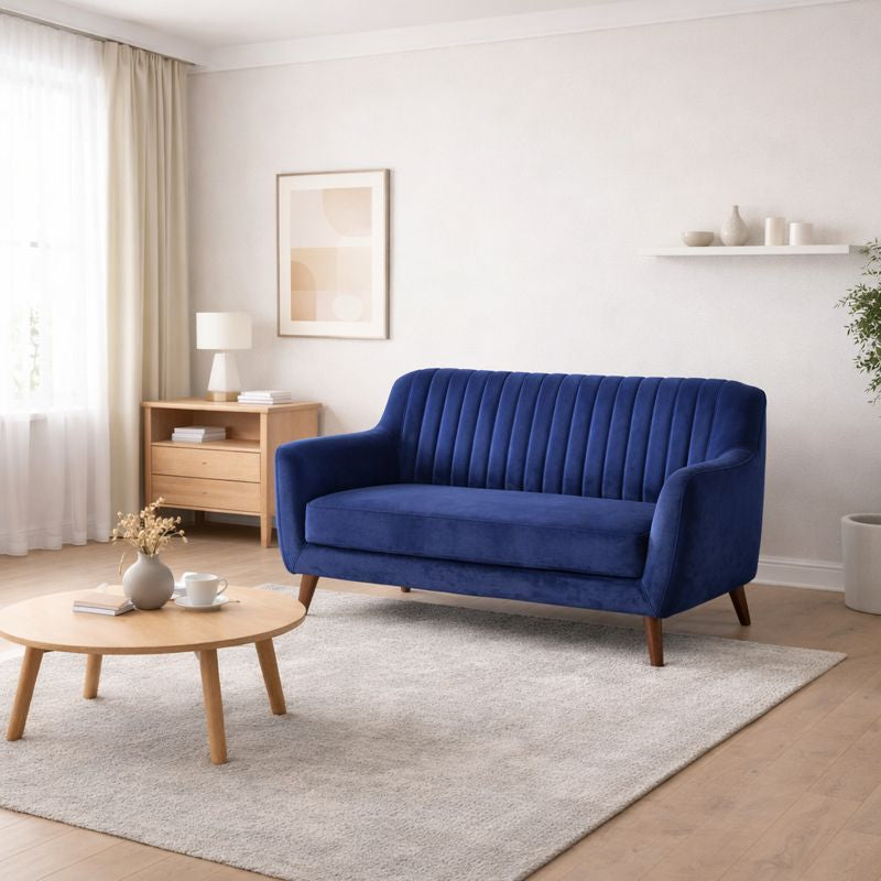 ARENA 2 SEATER SOFA NANCY MOLFINO 24 SZ INK BLUE CMM Arena Retails Pvt Ltd