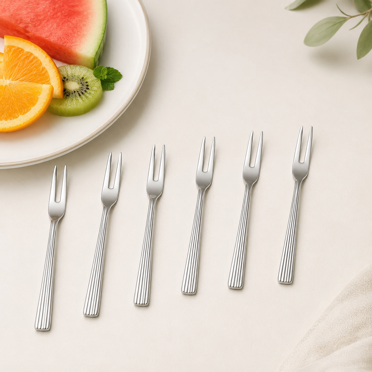 Stainless Steel Cutlery Shaffield 6 PCS Fruit Fork SRI AND SAM