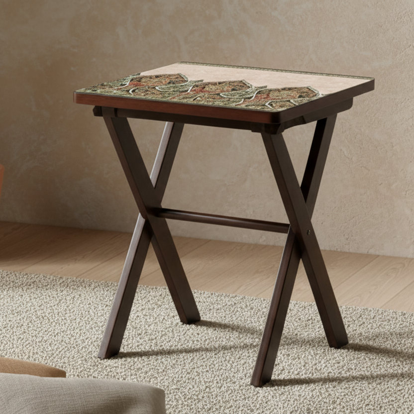 OONA SIDE TABLE ITL - FOLDABLE DIGITAL GOLD BOTONICAL OONA