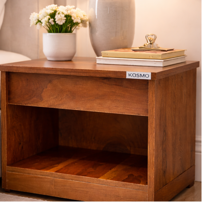 SW BEDSIDE UNIT LOUIS SHEESHAM FINISH SPACEWOOD