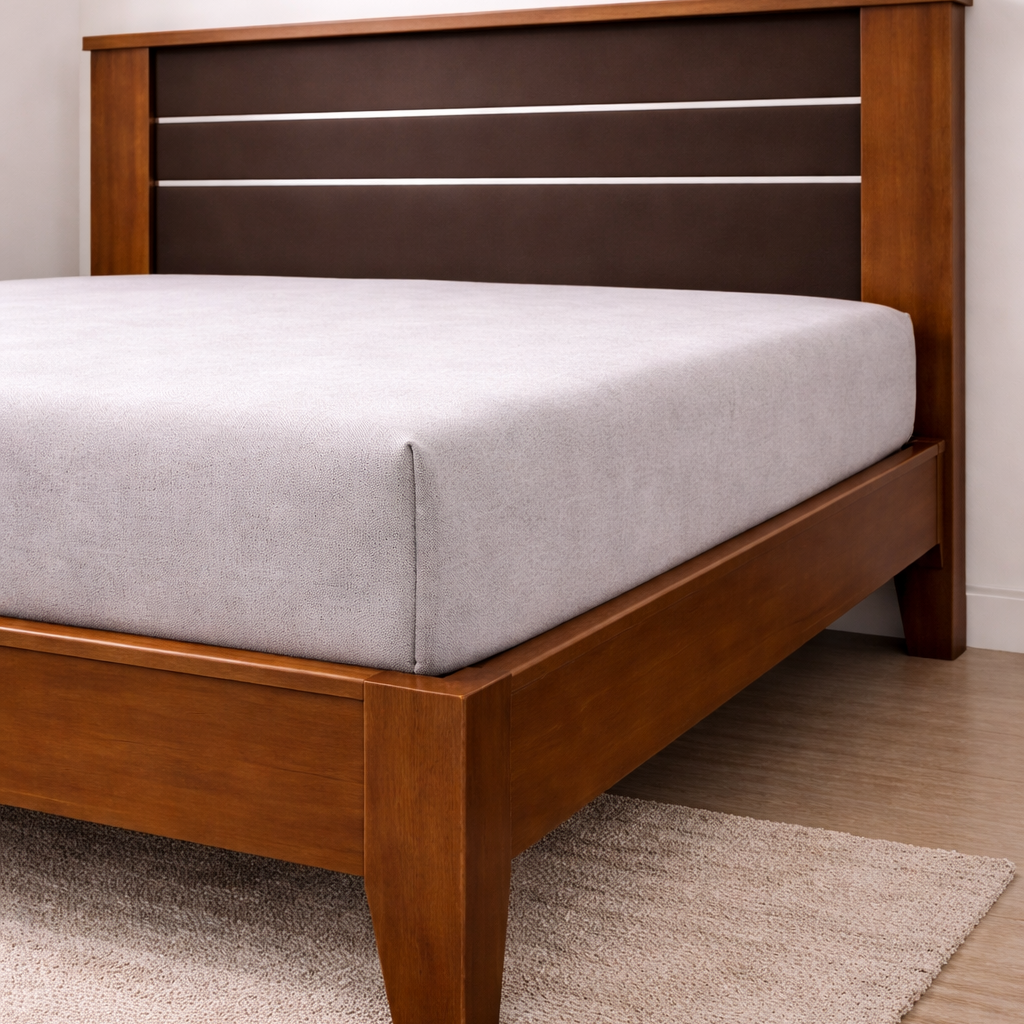 SW SINGLE BED CAMPUS RIGATO WALNUT SPACEWOOD