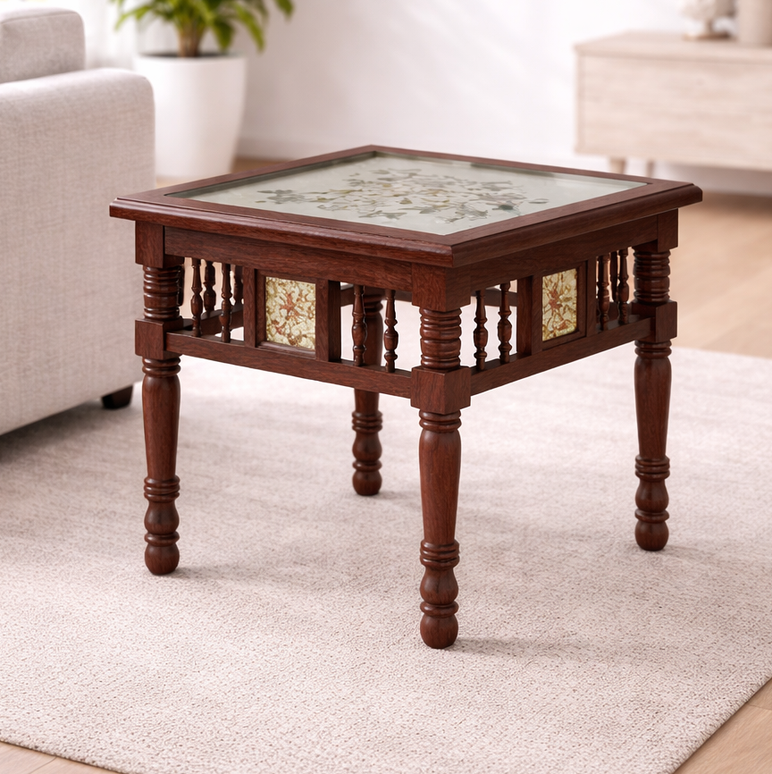 OoNA YUGE-IV AAC290109 Teakwood Side Table OoNA