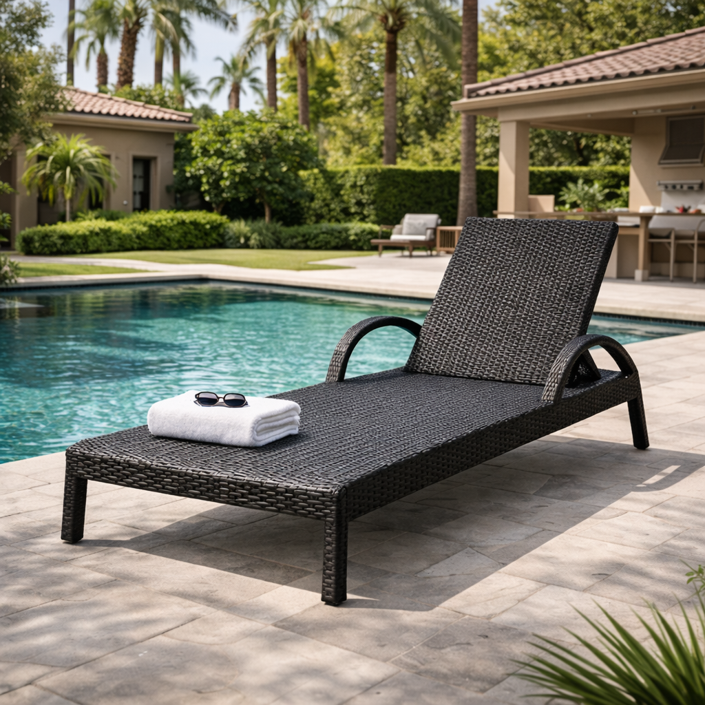 Arena Outdoor Lounger Black Line ARENA