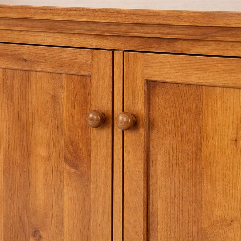 ARENA Vintage Buffet 4 Door Acacia Wood Light Honey Brown Finish ARENA