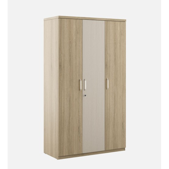 SW 3 DOOR WARDROBE CLEO - SANTANA OAK & BAMBOO FLUTE SPACEWOOD