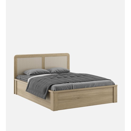 SW KING BED CLEO WITH 3/4 LIFTON STORAGE - SANTANA OAK & BAMBOO SPACEWOOD