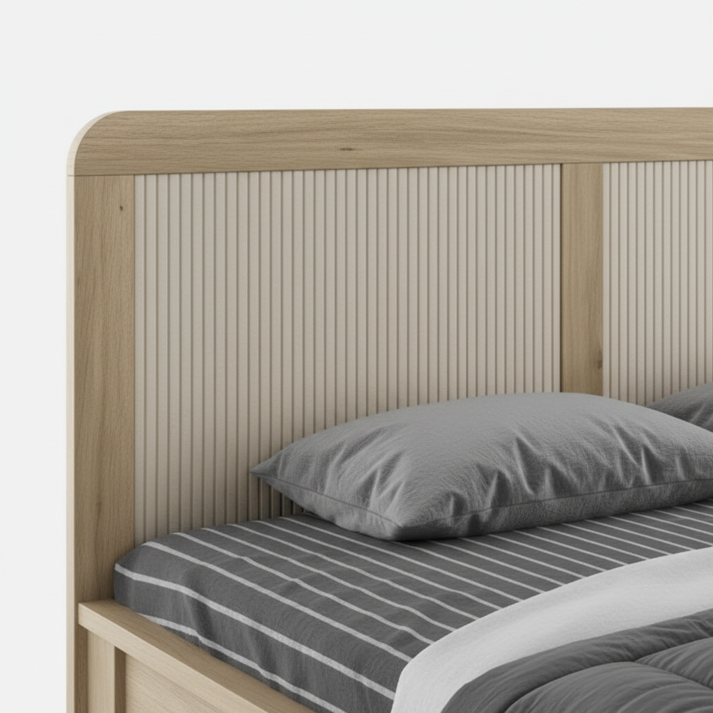 SW BED CLEO WITH 3/4 LIFTON STORAGE - SANTANA OAK & BAMBOO SPACEWOOD