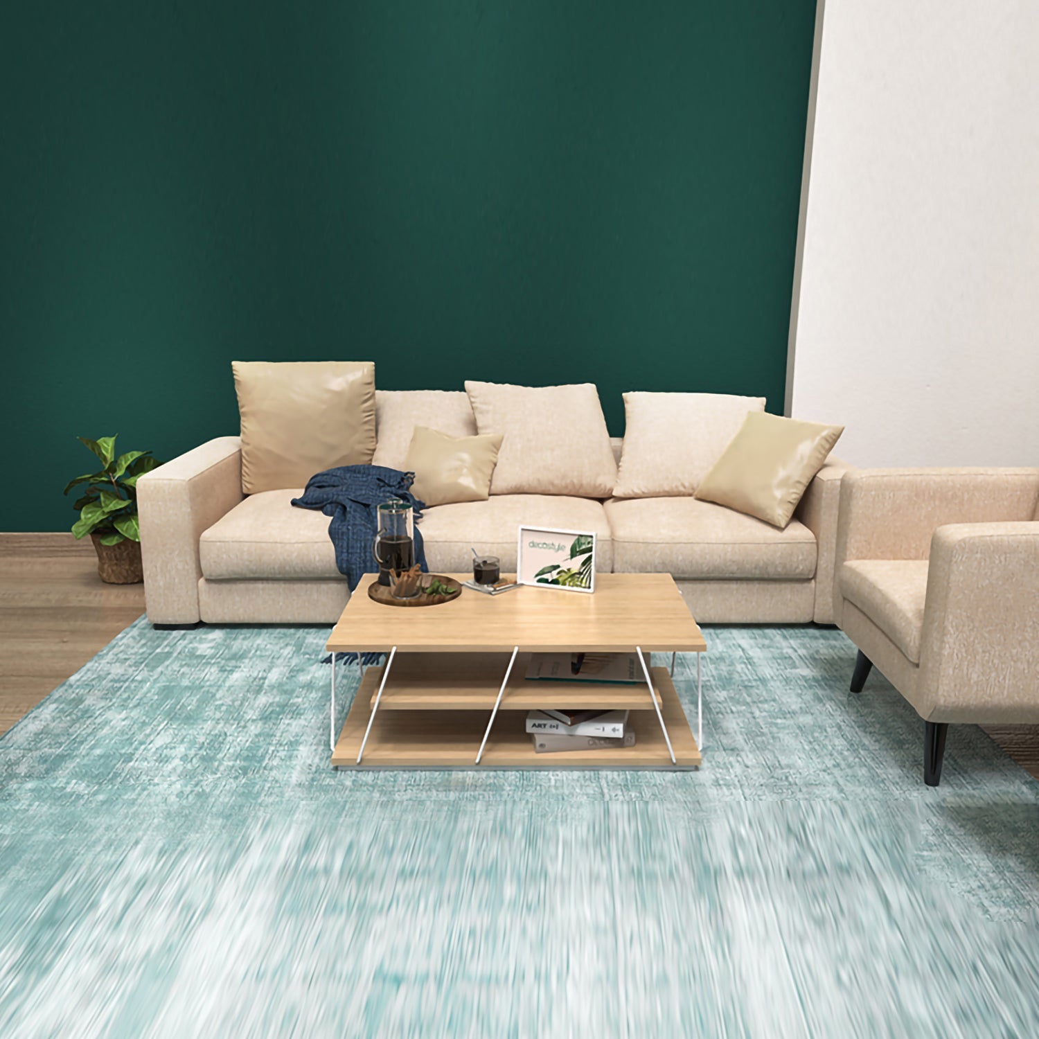 DECOSTYLE DWR111 WES Coffee Table Urban Teak DECOSTYLE