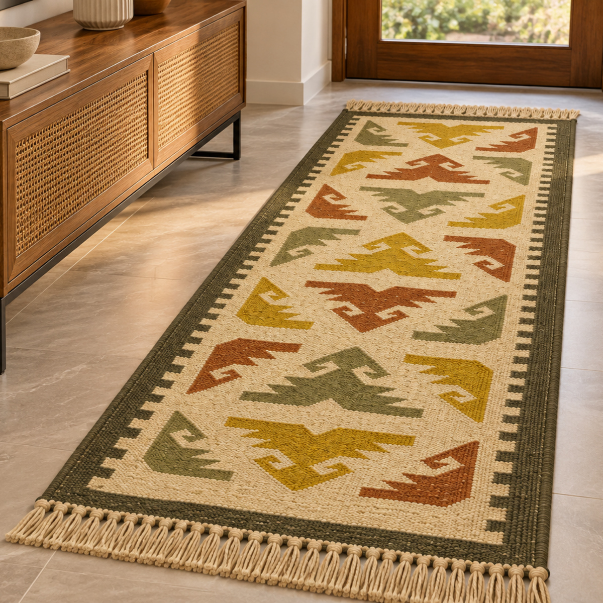 OONA SI WOOL JUTE RUG 2X8 FT OoNA